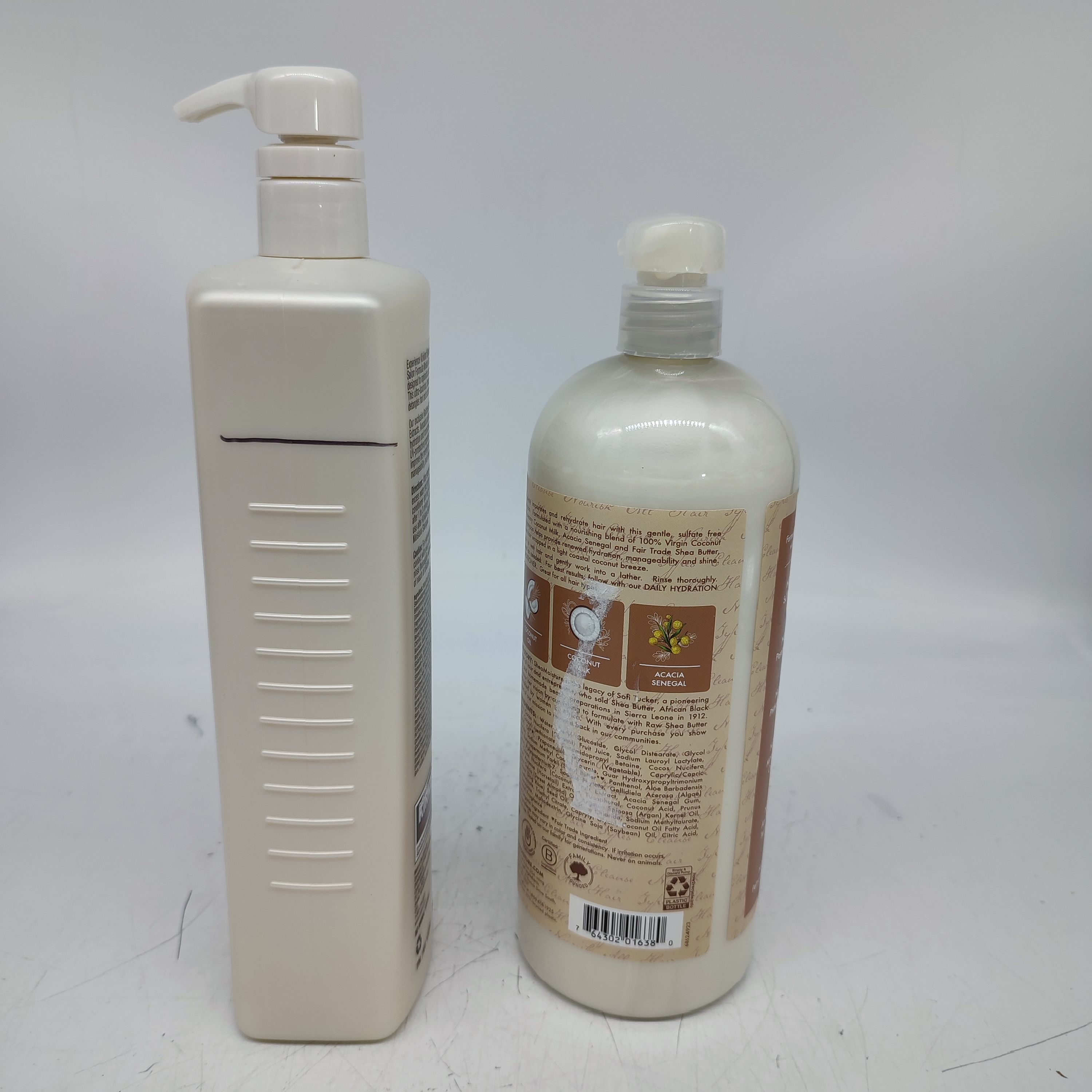 USED-Shea Moisture Shampoo 32 OZ and Kirkland Signature Hair Conditioner 29 OZ