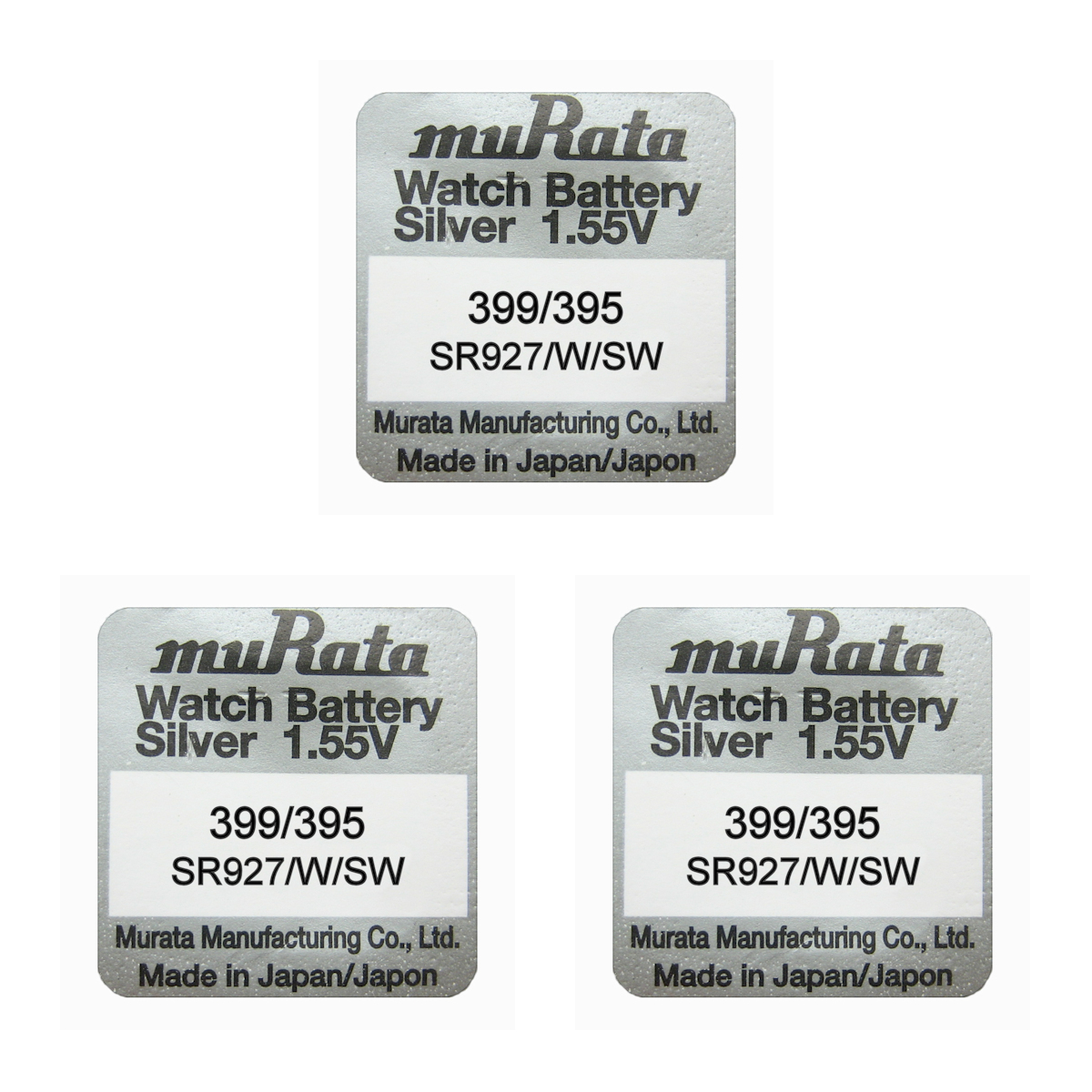 Murata 395 399 SR927/W/SW SILVER OXIDE Watch Batteries SELECT 1 2 3 4 5 10 x QTY - Picture 4 of 8