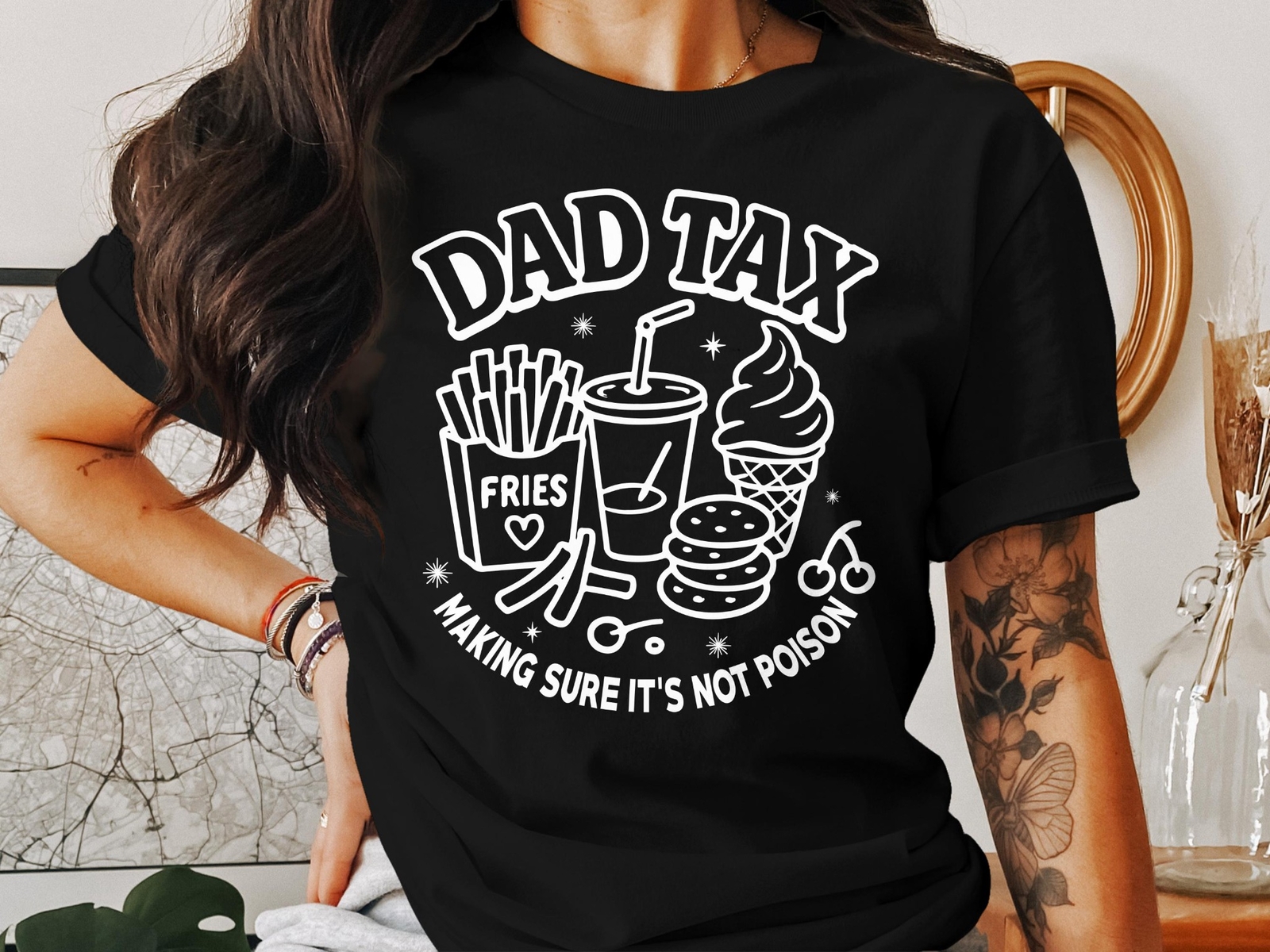 Dad Tax T-Shirt, Funny Father’s Day Graphic Tee for Snack-Stealing Dads