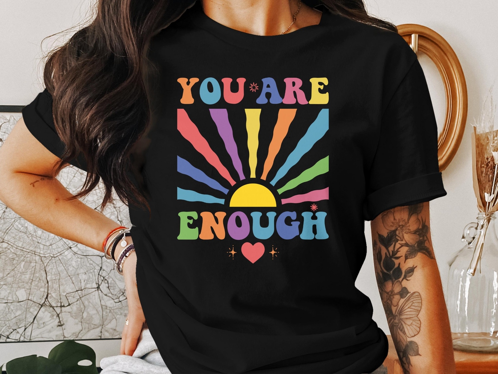 You Are Enough T-Shirt, Positive Affirmation Tee, Self Love Inspirational Shirt