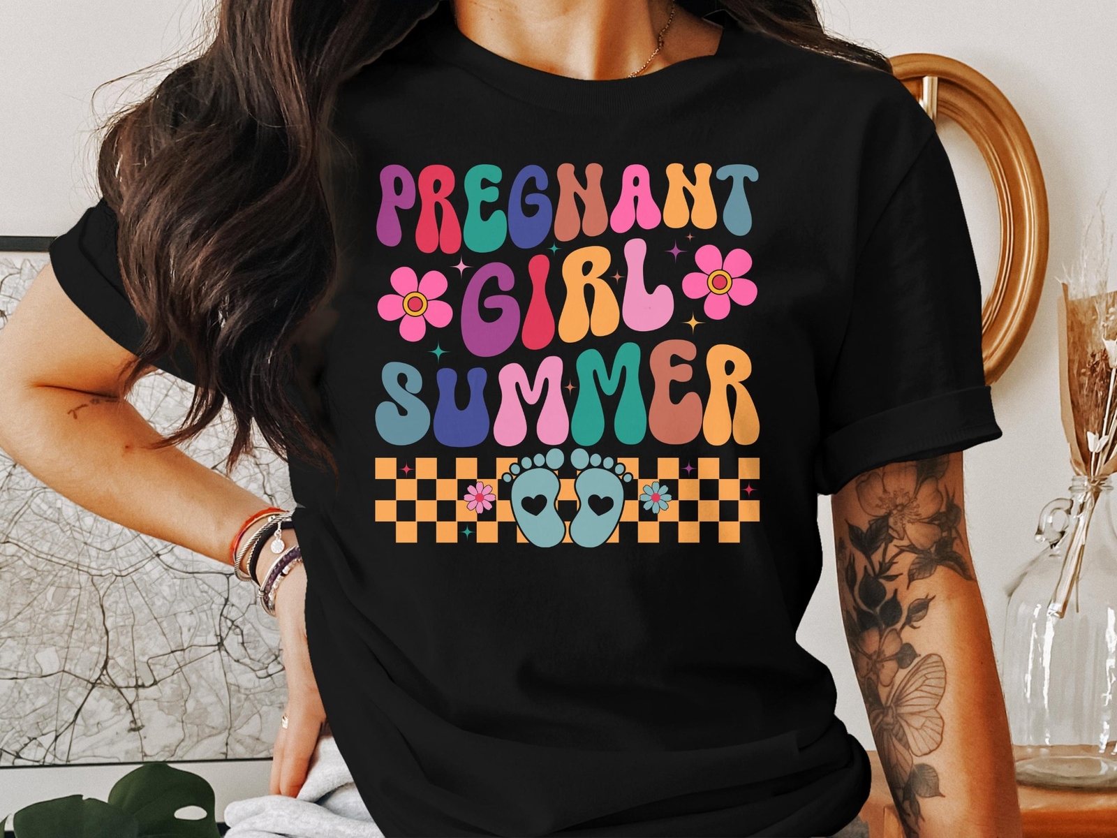 Pregnant Girl Summer T-Shirt – Funny Maternity Tee for Cool Moms-to-Be