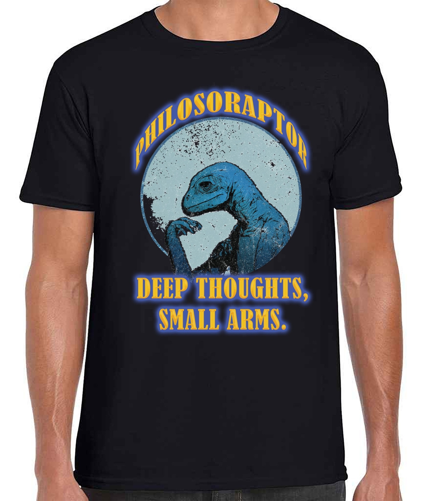 Funny Vintage Philosoraptor Dinosaur T-Shirt – 6 Colours – Ring Spun soft Cotton