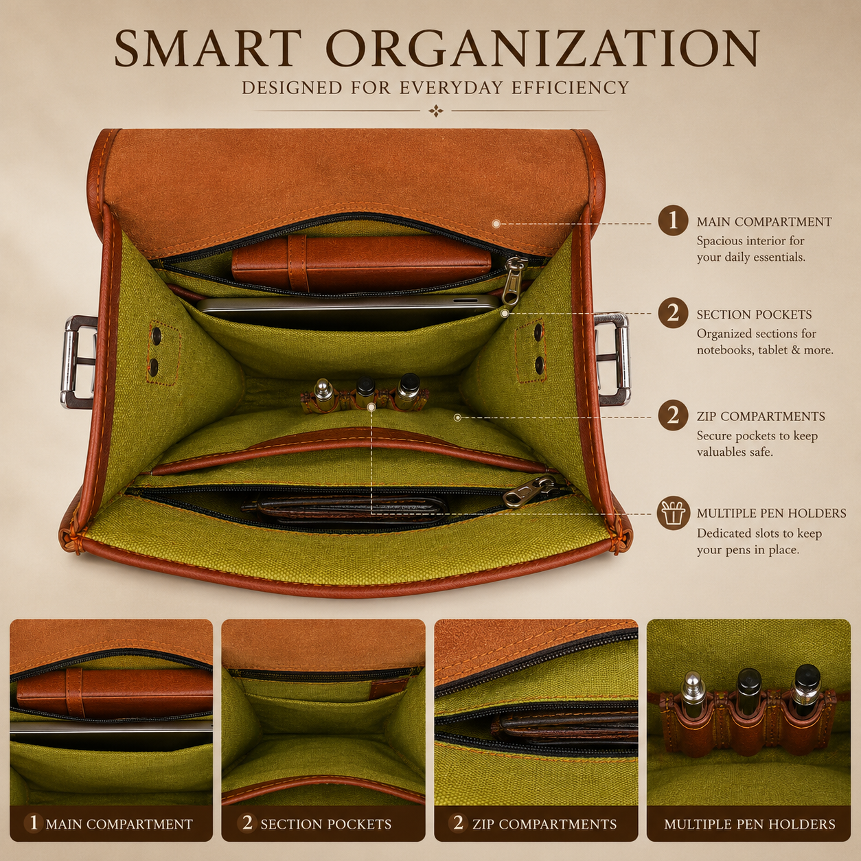 Vintage genuine leather convertible laptop backpack