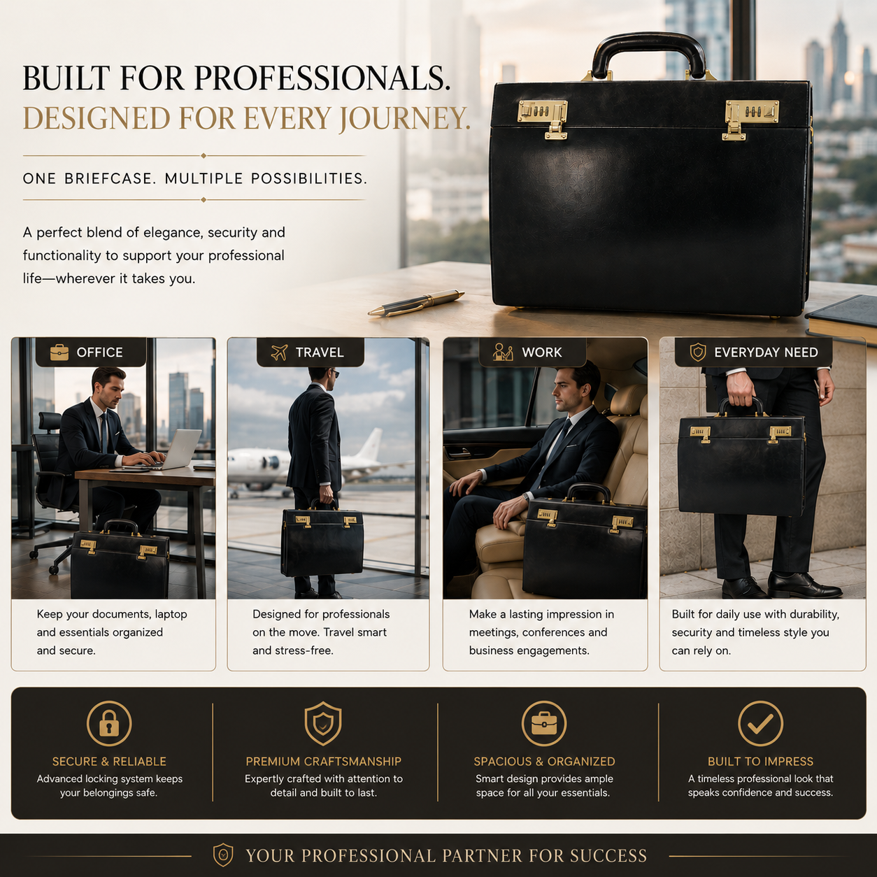 Executive briefcase lifestyle view