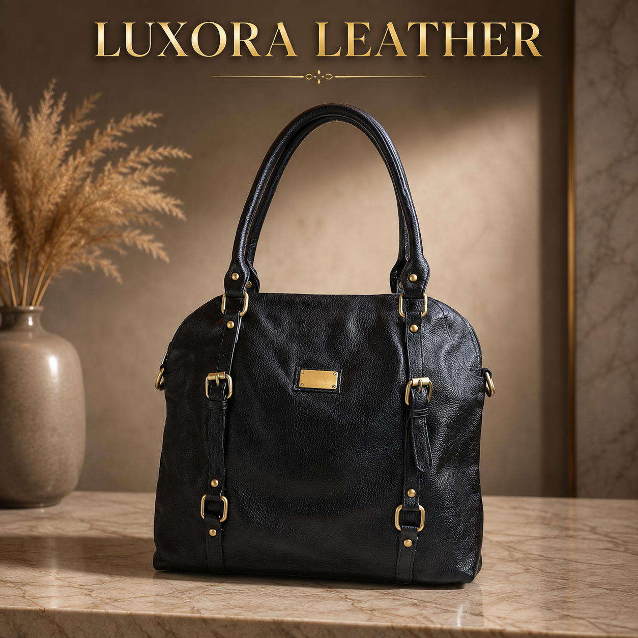 Genuine full grain leather women handbag