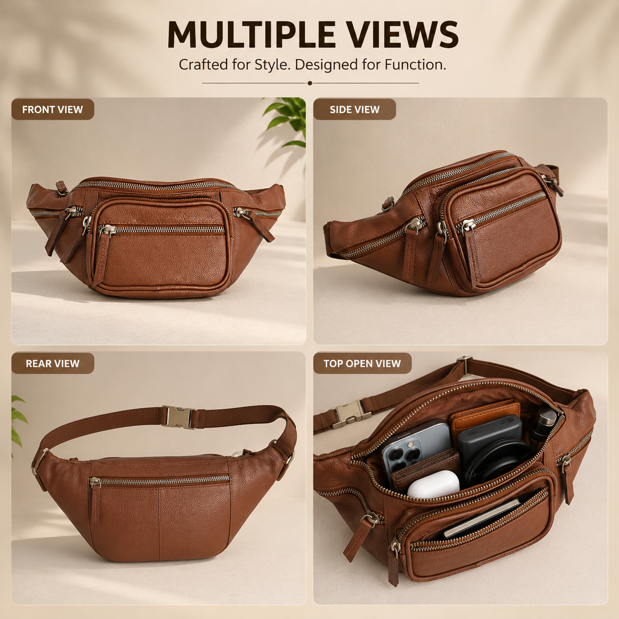 Leather fanny pack image 2