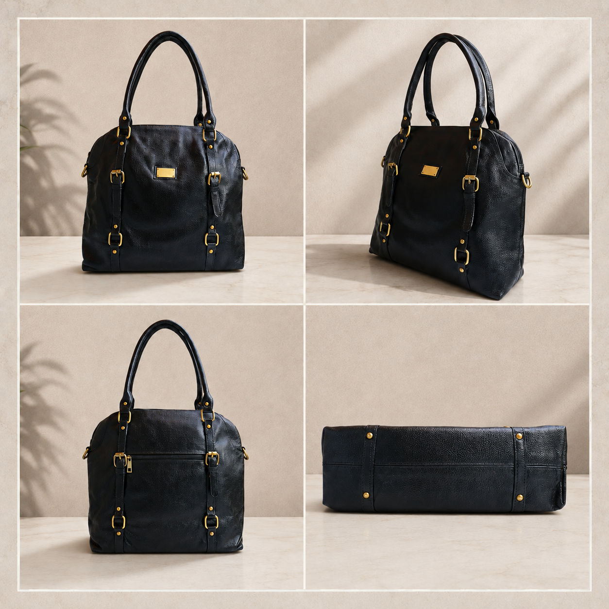 Genuine full grain leather women handbag