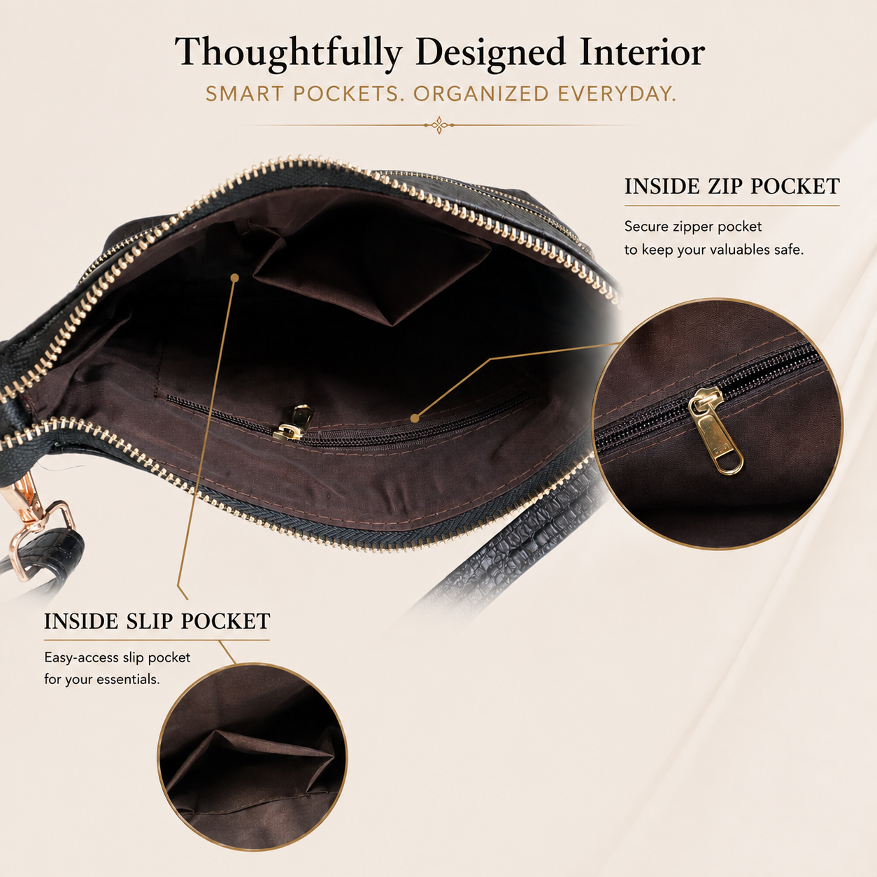 Genuine leather crossbody bag