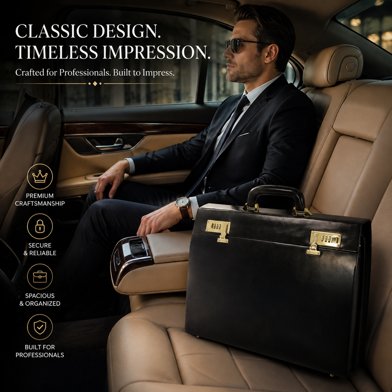 Executive briefcase interior