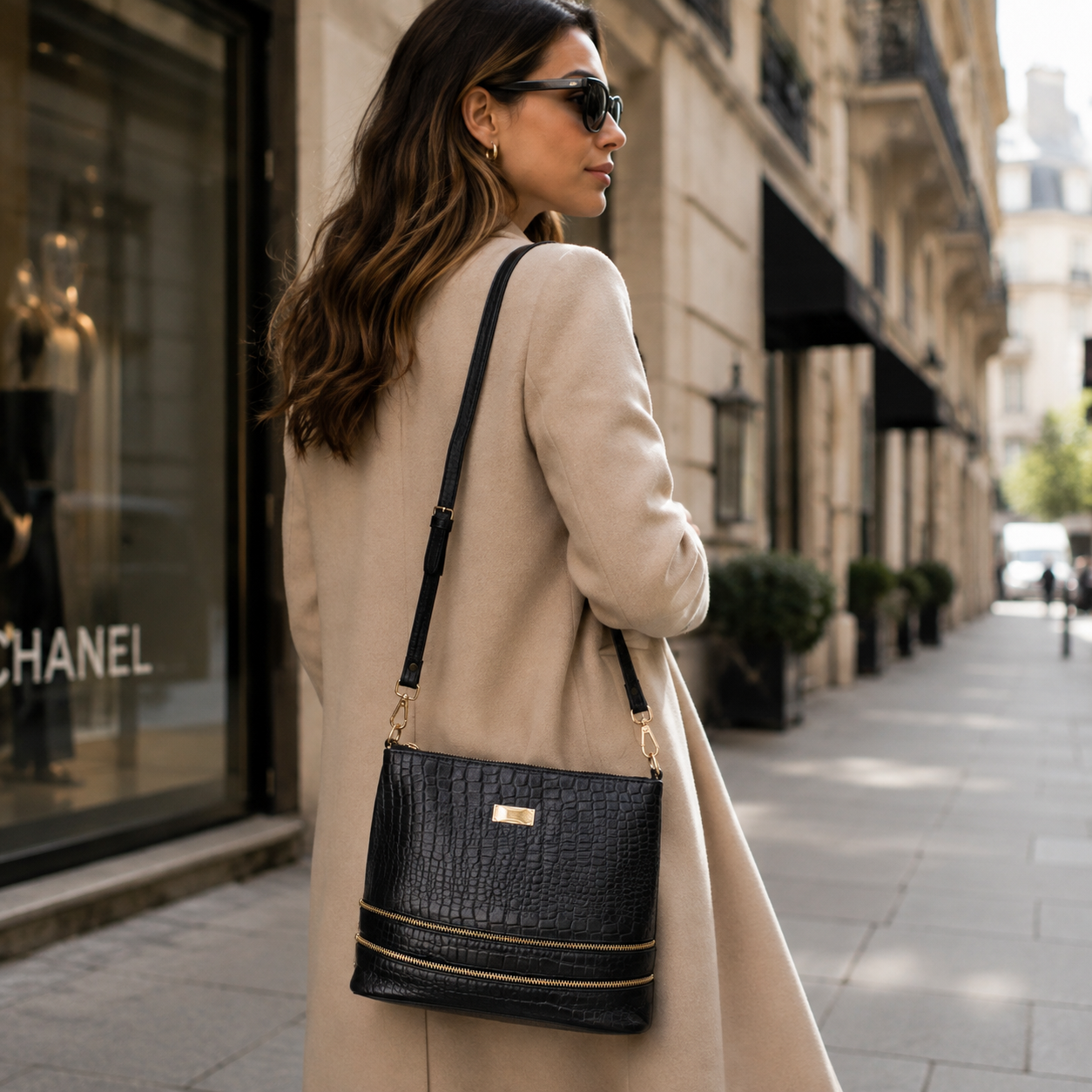 Genuine leather crossbody bag