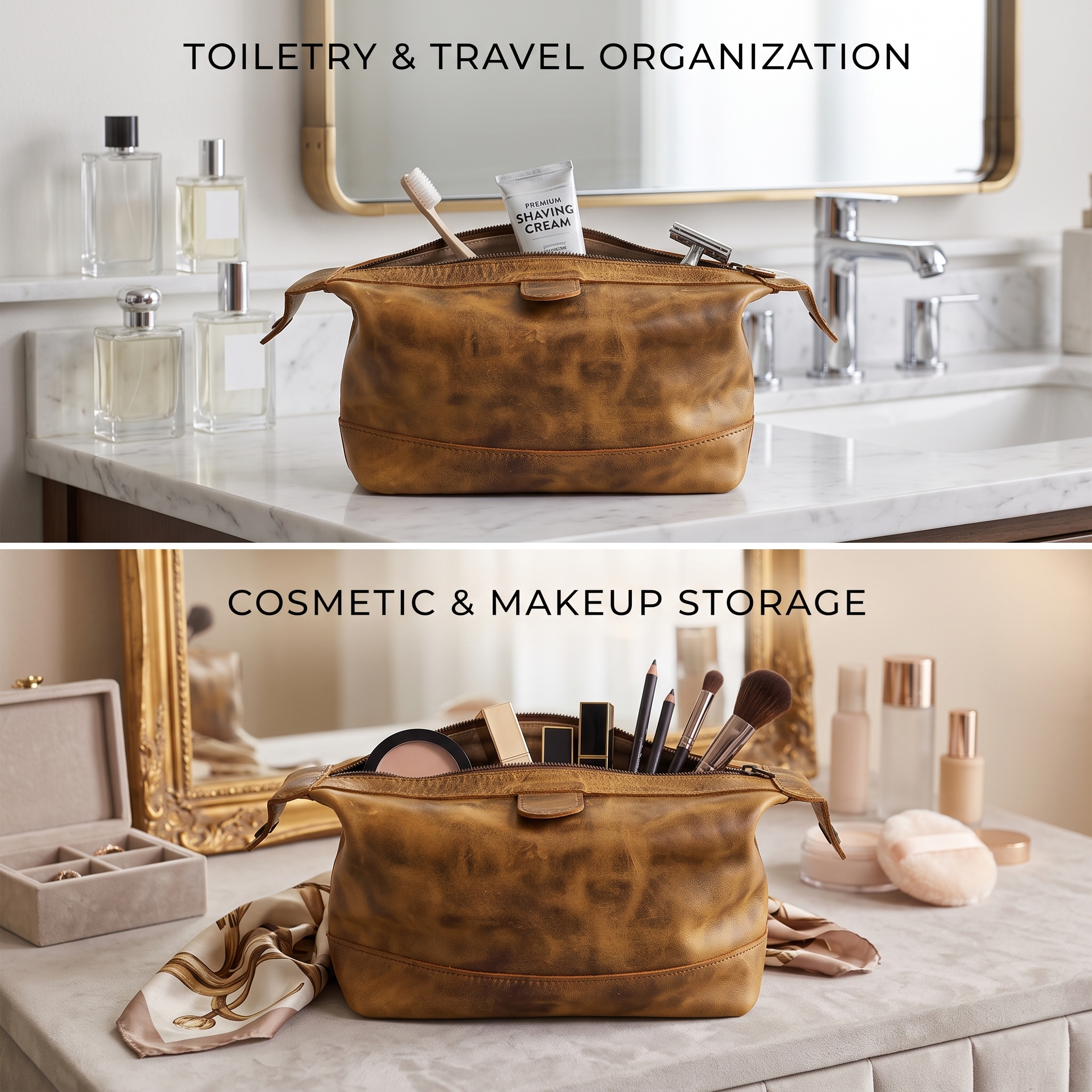Leather Dopp kit product details